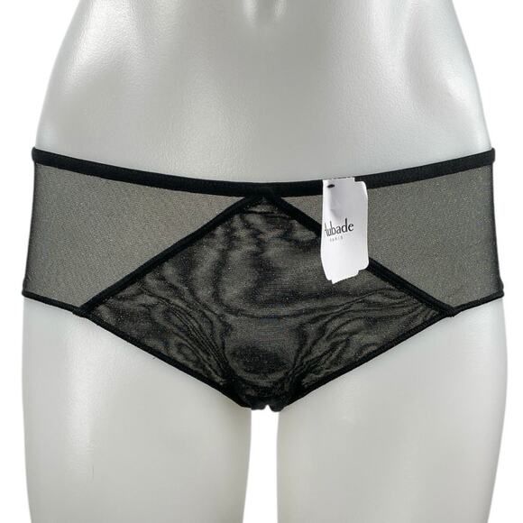 NEW Aubade Women's Black Sheer Mesh See Through Panty Undies Lingerie Size S - Picture 1 of 4